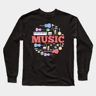 Music instruments  concept Long Sleeve T-Shirt